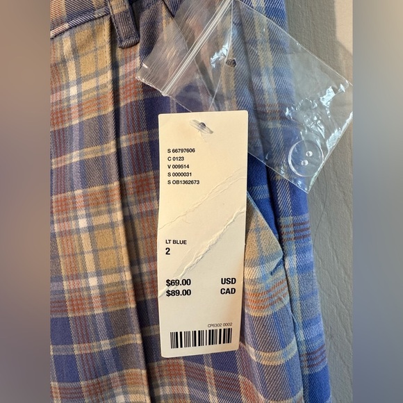 NWT URBAN OUTFITTERS 2 Isabella Printed Flare Pant Blue Multi Slim Fit 60’s 70’s - Picture 7 of 16